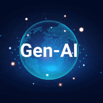 A futuristic AI-powered business strategy concept.
